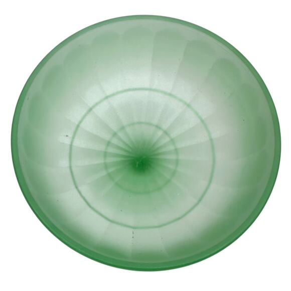 Beaumont Satin Frosted Glass Compote Pedestal Lidded Candy Dish 8.75" Green - Picture 5 of 10